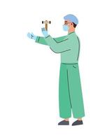 ophthalmologist doctor with tool vector