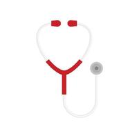 Stethoscope icon, flat style vector