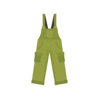 Hunter pants icon, flat style vector