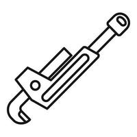 Plumber key icon, outline style vector