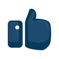 hand like thumb up vector