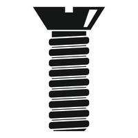 Industrial screw-bolt icon, simple style vector