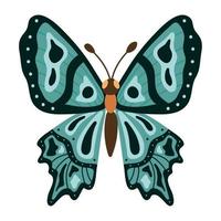 blue butterfly animal silhouette vector