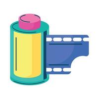 photographic roll nineties retro style vector