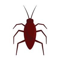 Cockroach bug icon, flat style vector