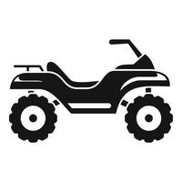 Challenge quad bike icon, simple style vector