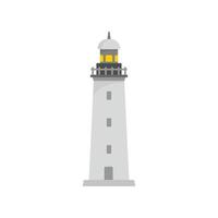 Guide lighthouse icon, flat style vector