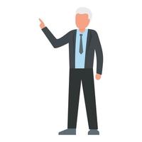 Businessman icon, flat style vector