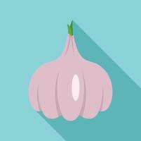 Garlic icon, flat style vector