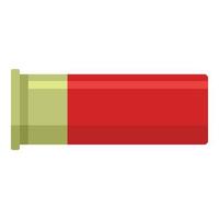Red cartridge icon, flat style vector