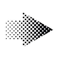 Halftone rigth arrow icon, simple style vector