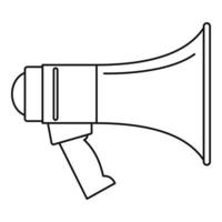 Portable megaphone icon, outline style vector