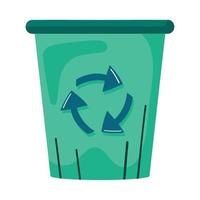 Ecología de cubos de basura vector