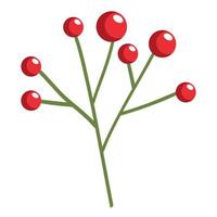 christmas branch with seeds vector