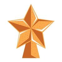 christmas golden star vector