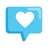 speech bubble with heart vector