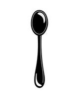 spoon cutlery silhouette vector