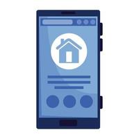 smartphone with smart house app vector