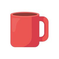 coffee in red mug vector