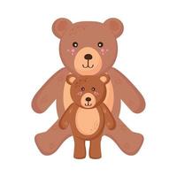 cute bears family vector