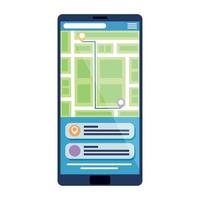 smartphone with delivery app vector