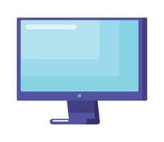 desktop computer tech vector