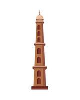 punto de referencia de la torre taj mahal vector