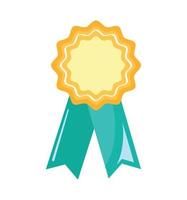 medal award with ribbons vector