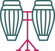 Conga Line Two Color vector