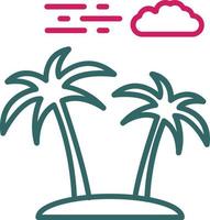 Island Line Two Color vector