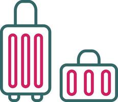Baggage Line Two Color vector