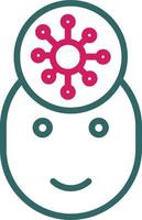 Head Line Two Color vector