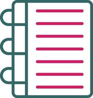 notebookline dos colores vector