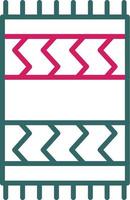 Beach Towel Line Two Color vector
