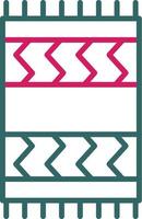 Beach Towel Line Two Color vector