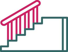 Stairs  Line Two Color vector