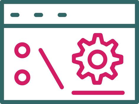 línea de comando línea dos colores vector