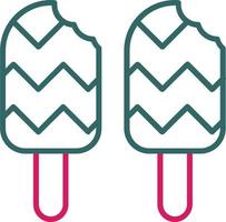 Ice Cream Line Two Color vector