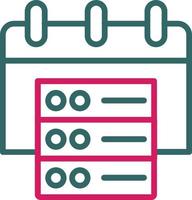 Data Line Two Color vector