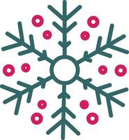 Snowflake Line Two Color vector