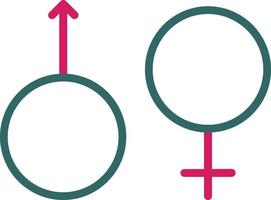 Gender Sign Line Two Color vector