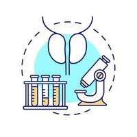 Laboratory researching of human kidneys concept icon for light theme. Medical tests. Nephrology. Healthcare technology abstract idea thin line illustration. Isolated outline drawing vector