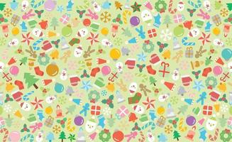 Christmas elements colorful background. Greeting wrapping paper pattern. vector