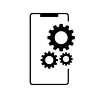 plantilla de diseño de icono de vector de logotipo de teléfono móvil de arte de línea de teléfono inteligente