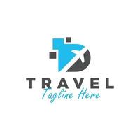 diseño de logotipo de ilustración de vector de agencia de viajes