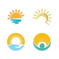 sun illustration logo vector