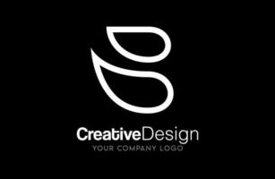 línea de monograma de diseño de logotipo de letra comercial b. vector de icono creativo y moderno minimalista