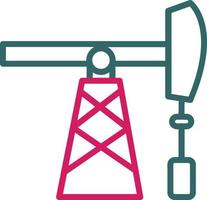 línea de combustible fósil de dos colores vector