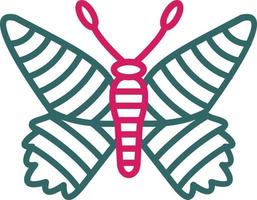 Butterfly Line Two Color vector