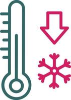 Freezing Line Two Color vector